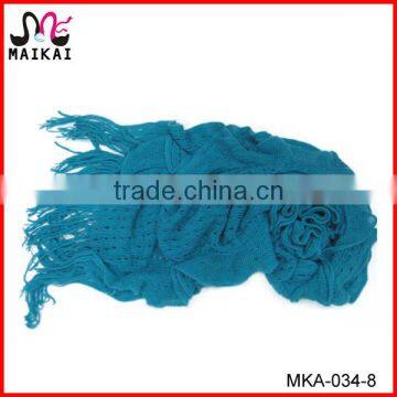 Wholesale Winter Hot Fashion 100% Acrylic Hand Knitted Scarf Patterns