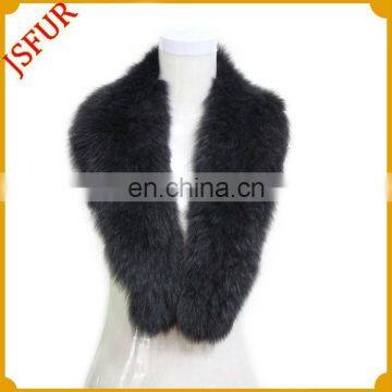 2014 Fashion grey fox fur collar long style