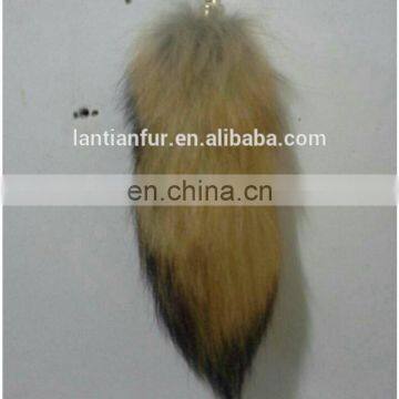 30-40cm natural color fox tail fur keychain / fox fur tail