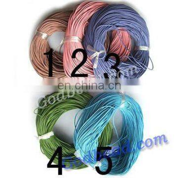 22jewelry cords 1mm/2mm/ 3mm/4mm/5mm/ smooth round jewelry cords geunine leather cords