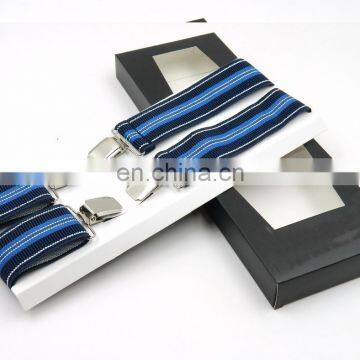 Yiwu wholesale fashion X shape Jacquard braces suspenders for men custom suspenders men's suspenders