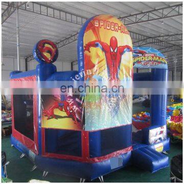 Spiderman castle inflatable/inflatable spiderman castle with slide