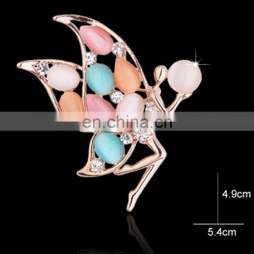 china wholesale Fashion korean crystal bulk rhinestone fairy brooch MB-0032