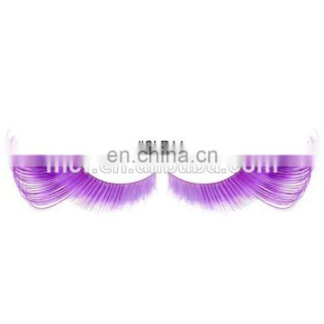 party carnival halloween wholesale fashion lady gaga eyelashes colorful purple wispy False Eyelash E-0020