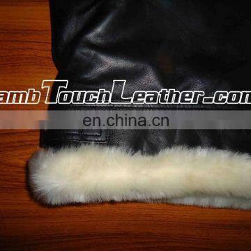 Ladies Lamb Leather Jackets With Fur/B3 Leather Flight Jackets/Leather Jackets With Artificial Fur Lining, , Shearling Coats, photo-3