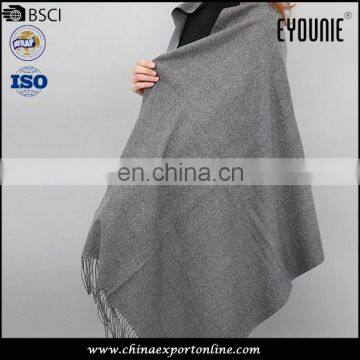 Custom Wholsale in Stock Ladies Grey Soft Long Cotton Shawl photo-2