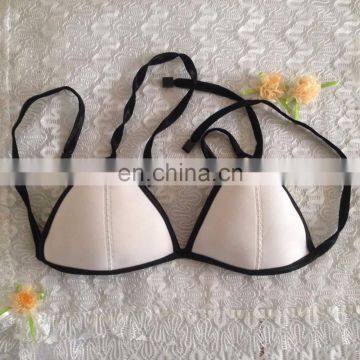 Sexy Women's Neoprene Halter Triangle Bikini Push-Up Swimsuit Swimwear photo-5