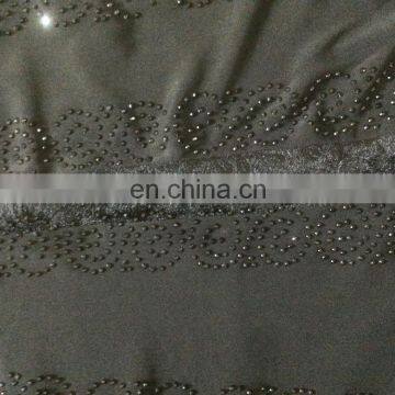 Black Lycra(Stretchable) + Velvet Diamond Stone Work Islamic Burqa / Casual Daily Wear Islamic Burkha photo-6