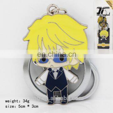 Durarara 3way standoff Heiwajima Shizuo Metal Keychain Pendant Key Chain Chaveiro Key Ring