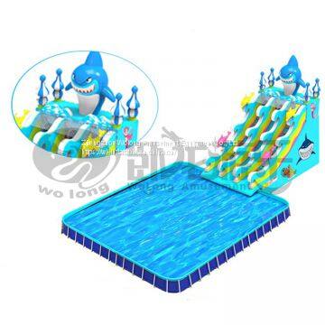 2020 new design cheap used inflatable water slide for sale kids and adults