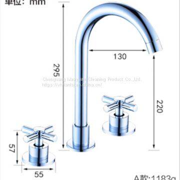 Wall Mounted Facuet Bathroom Mixer Tap Kitchen Facuet Mixer Taps Two Hole Facuet photo-3