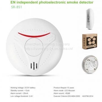 10 Year Smoke Detector Fire Alarm Photoelectric Smoke Alarm Sensor