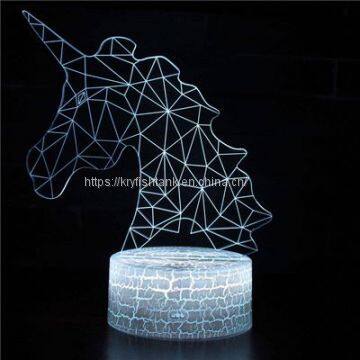 Creative Gift 3D Optical Visual Illusion Acrylic Night Light USB Table Lamp