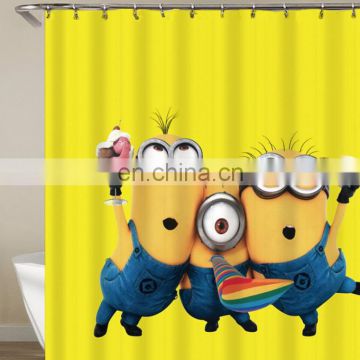 Hot Sell Waterproof Stocked Printed Bathroom Curtain/PEVA Shower Curtain