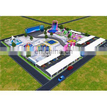 Giant Commercial Multifunction Outdoor inflatable fun city, inflatable playground bouncy castle for kids party entertainment