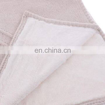 Qualified Grade and Spring/Autumn Season Soft Touch Knitted Sherpa Blanket photo-5
