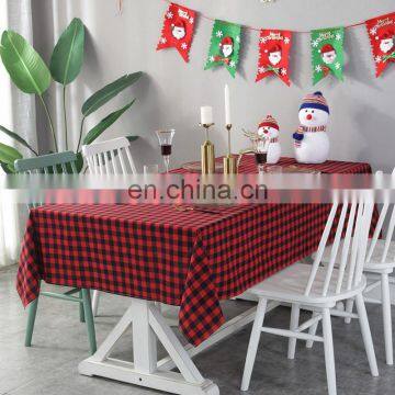 New Year Christmas Tablecloth Retro Plaid Cotton Linen Fabric Nordic Household Rectangular Banquet Table Cloth photo-3