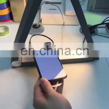 MESUN Modern DIY Flexible Office Reading LED Desk Lamp with Wireless Charger