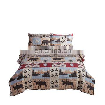 Cartoon Lightweight Summer Quilt Home Decorations Winter Scenery 100% Polyester Animal Bear Bedspreads