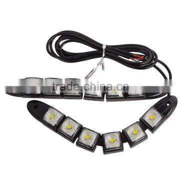 6Pcs 15SMD3528 LED Light Strip Waterproof Cuttable For Motorcycle Car Decoration