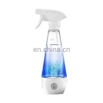 USB rechargeable homemade portable sodium hypochlorite electrolytic disinfectant water generator maker spray bottle