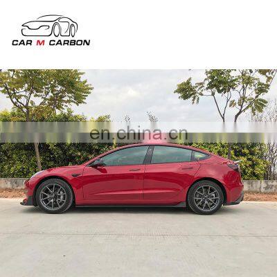 Model 3 Skirt Car Carbon Fiber Side Skirt Fit for Model 3 Side Skirt Car Extension photo-5