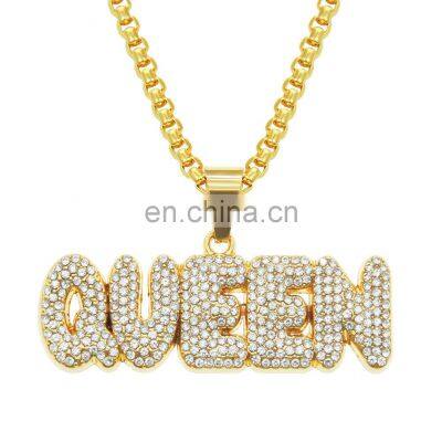 Popular Hiphop Custom Name Necklace Jewelry Temperament English Letter Chain Necklace Silver Plated Jewelry Women