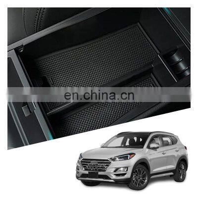 Interior Accessories Parts Silicone Armrest Rest Storage Box Center Control Console Organizer Tray For Hyundai Tucson 2016-2021