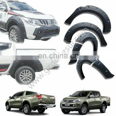 Dongsui High Quality ABS Black Wheel Flares Fender Flare for Hilux Vigo Revo Dmax Np300