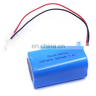 Full high capacity rechargeable 7.4V 3600mAh 18650 li ion battery pack standby battery