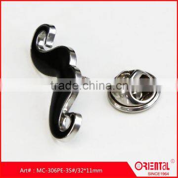 Fashion Chaplin Handlebar Mustache Metal Badge Brooch Pin for Men photo-3