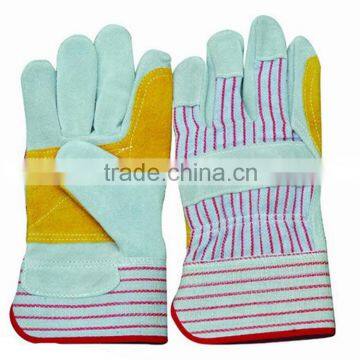 Reinforcement palm leather safety working gloves with EN388