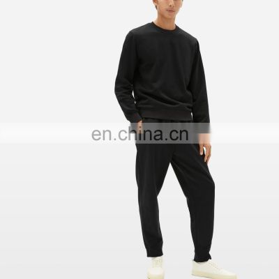 factory wholesales 100% cotton sweatpants and sweatshirt set desinged customised logo hoodies for men