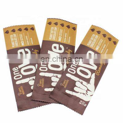 Chinese suppliers plastic food packaging wrappers protein bars bag pouch luxury chocolate packaging