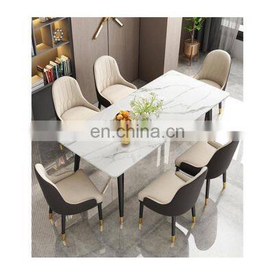 2021 Light Luxury  Marble Dining Room Furniture Dining Tables Dinning Table Sets