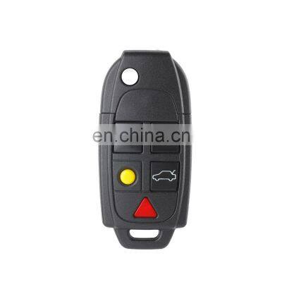 Flip 5 Button Remote Key Case FOB Replacement for VOLVO S60 S80 V70 XC70 XC90