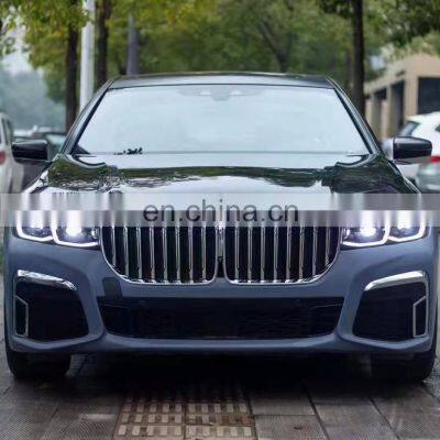 Runde PP Material For BMW 7 Series G11 G12 Old To New M Style Body Kit Front Rear Bumper Lip Side Skirt Fender Hood Headlight