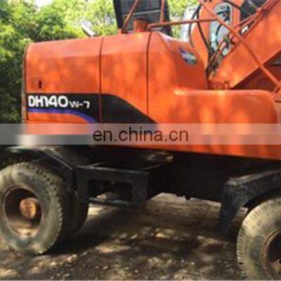 used doosan wheel excavator dh140w , original doosan construction equipment , doosan dh130 dh140 dh150