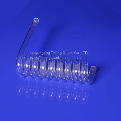 High Temperature Resistant spiral quartz tube quartz glass tube