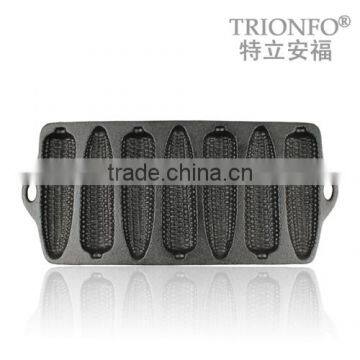 TRIONFO corn shaped storing cast iron flying pan/cake pan/baking pan