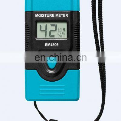 All-sun EM4806 Moisture Tester Pocket Wood Moisture Meter Building Material Content Temperature Tester Portable photo-4