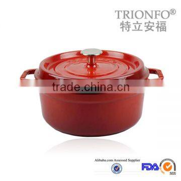 Hot sale Trionfo cast iron red casserole enamel pot