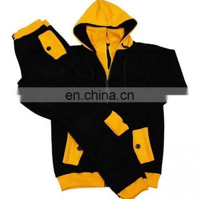 Custom cotton fleece jogging sweat suit gym workout soccer training track suit