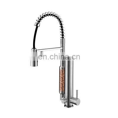 Household High Quality SUS 304 Stainless Steel Kitchen Use 2 Spray Setting Water Filtration System Tap Water Filter Faucet