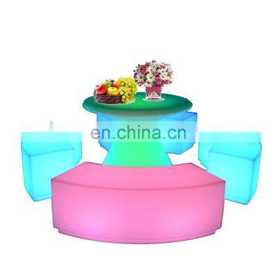 Big Size LED Cube Luminous huel bars tables High Quality Bar Chair Multicolor plastic chair led furniture stools