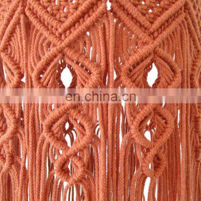 Hot Sale Macrame Lampshade Boho Ceiling Light Handmade High Quality photo-3
