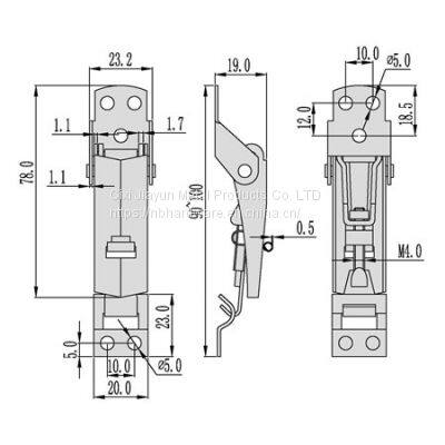 Stainless Steel Toggle Latch Spring Loaded Locking Hasp Lock Toggle Latch photo-4