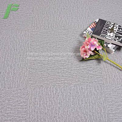 Guangdong waterproof wear-resistant inn B&B hotel floor glue exhibition hall meeting room imitation carpet pattern PVC stone plastic floor