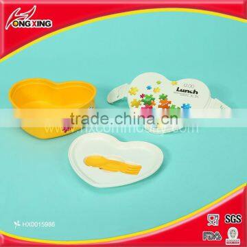 Heart Shaped Plastic Tiffin Lunch Box / Bento Box for Children photo-4