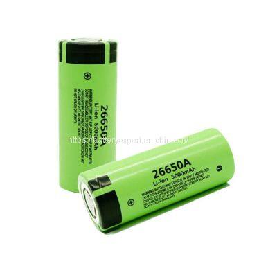 Lithium 26650 3.7V 5000mAh 5Ah Cylidrical Li-Ion Battery Cell for Flash Light photo-2